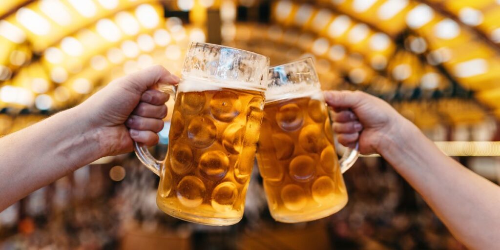 Gluten Free beer cheers at Oktoberfest